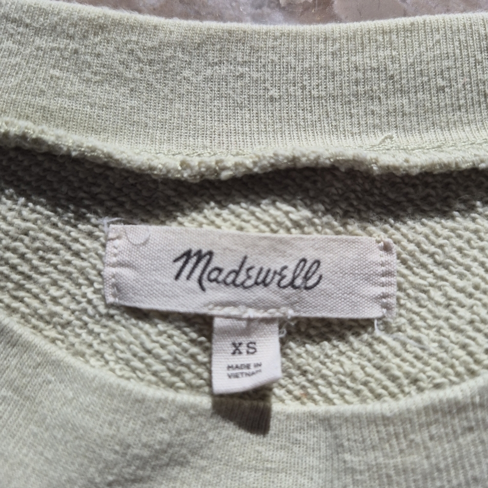 Madewell Daisy Embroidered Short Sleeve Sweatshirt Size XS - Picture 7 of 9
